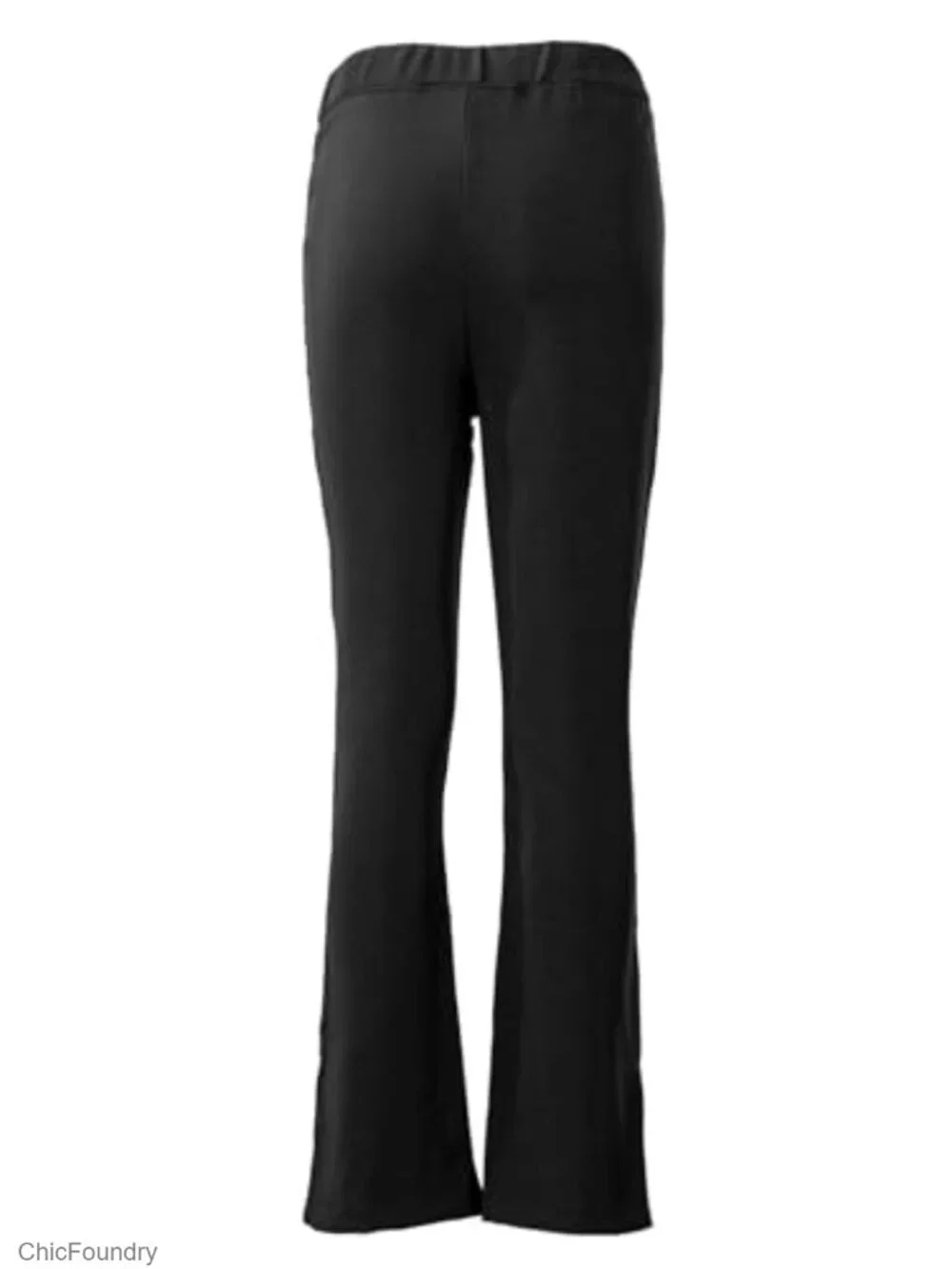 Girls Bell Bottom Pants School Uniform Flared Stretch Polyester